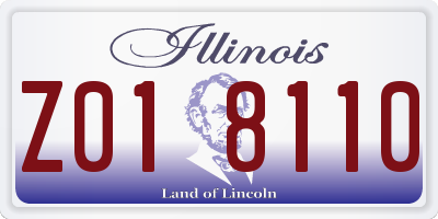 IL license plate Z018110
