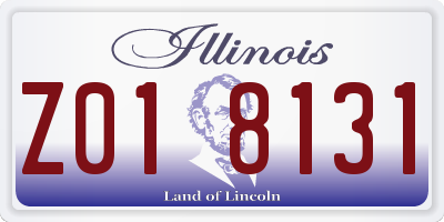 IL license plate Z018131