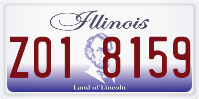 IL license plate Z018159