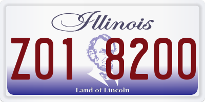 IL license plate Z018200
