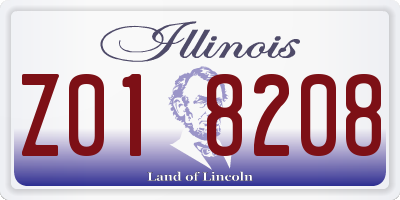 IL license plate Z018208