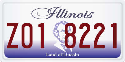 IL license plate Z018221