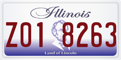 IL license plate Z018263