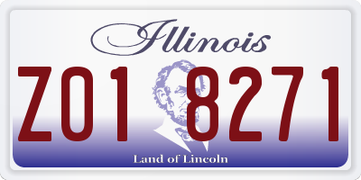 IL license plate Z018271
