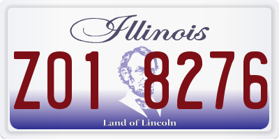 IL license plate Z018276
