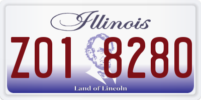 IL license plate Z018280