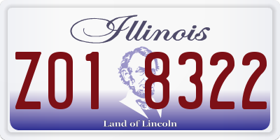 IL license plate Z018322