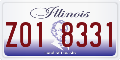 IL license plate Z018331