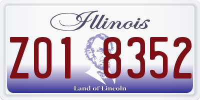 IL license plate Z018352