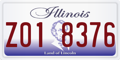 IL license plate Z018376