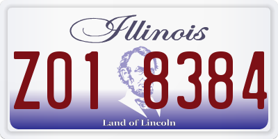 IL license plate Z018384