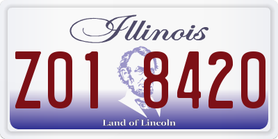 IL license plate Z018420