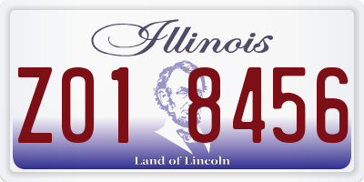 IL license plate Z018456