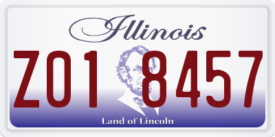 IL license plate Z018457
