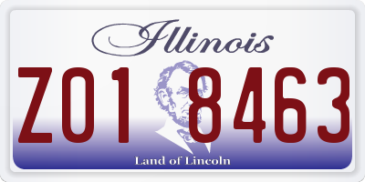 IL license plate Z018463