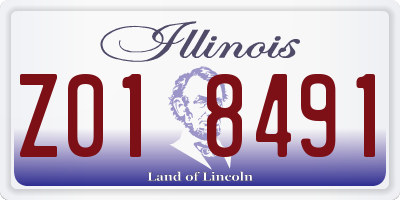 IL license plate Z018491