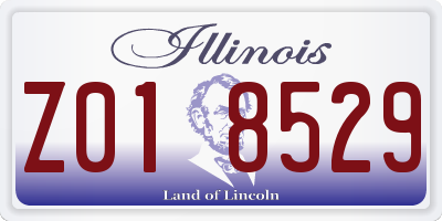 IL license plate Z018529