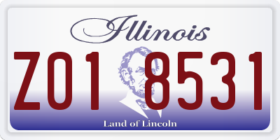 IL license plate Z018531