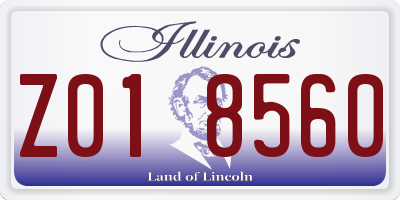IL license plate Z018560
