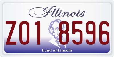 IL license plate Z018596