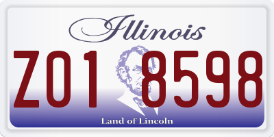 IL license plate Z018598
