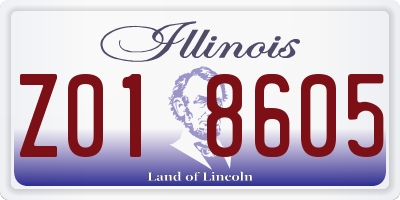 IL license plate Z018605