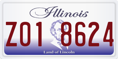 IL license plate Z018624