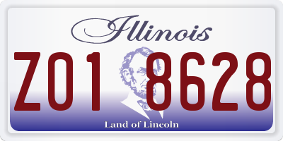 IL license plate Z018628