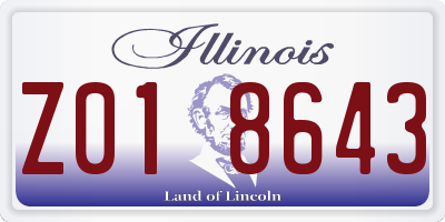 IL license plate Z018643