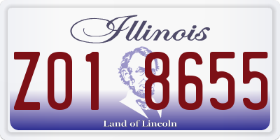 IL license plate Z018655