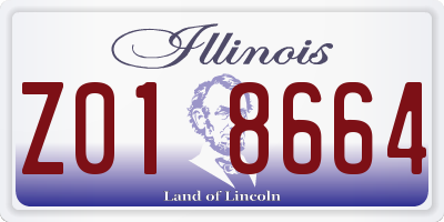 IL license plate Z018664