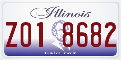 IL license plate Z018682