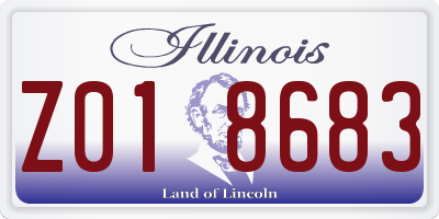 IL license plate Z018683