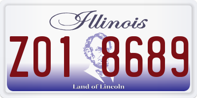 IL license plate Z018689