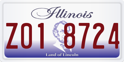 IL license plate Z018724