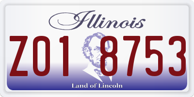 IL license plate Z018753