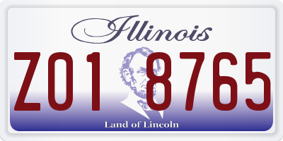 IL license plate Z018765