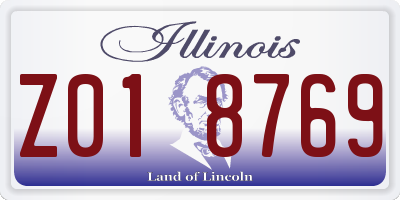 IL license plate Z018769