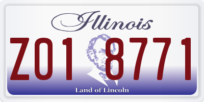 IL license plate Z018771