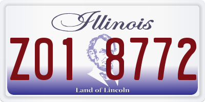 IL license plate Z018772