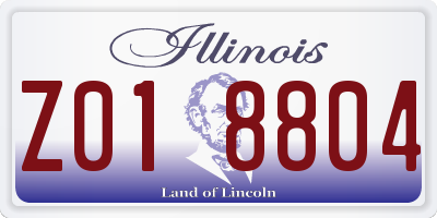 IL license plate Z018804