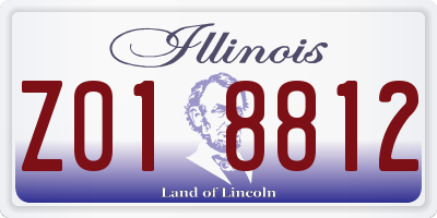 IL license plate Z018812