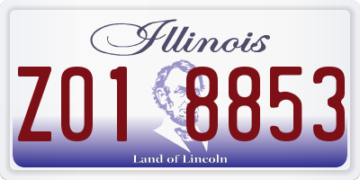 IL license plate Z018853