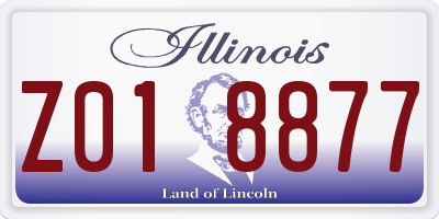 IL license plate Z018877