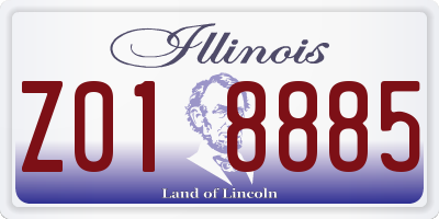 IL license plate Z018885