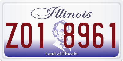 IL license plate Z018961