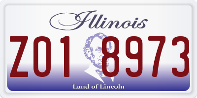 IL license plate Z018973