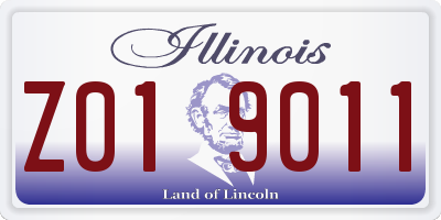 IL license plate Z019011