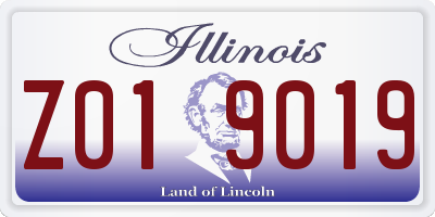 IL license plate Z019019