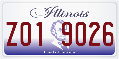 IL license plate Z019026